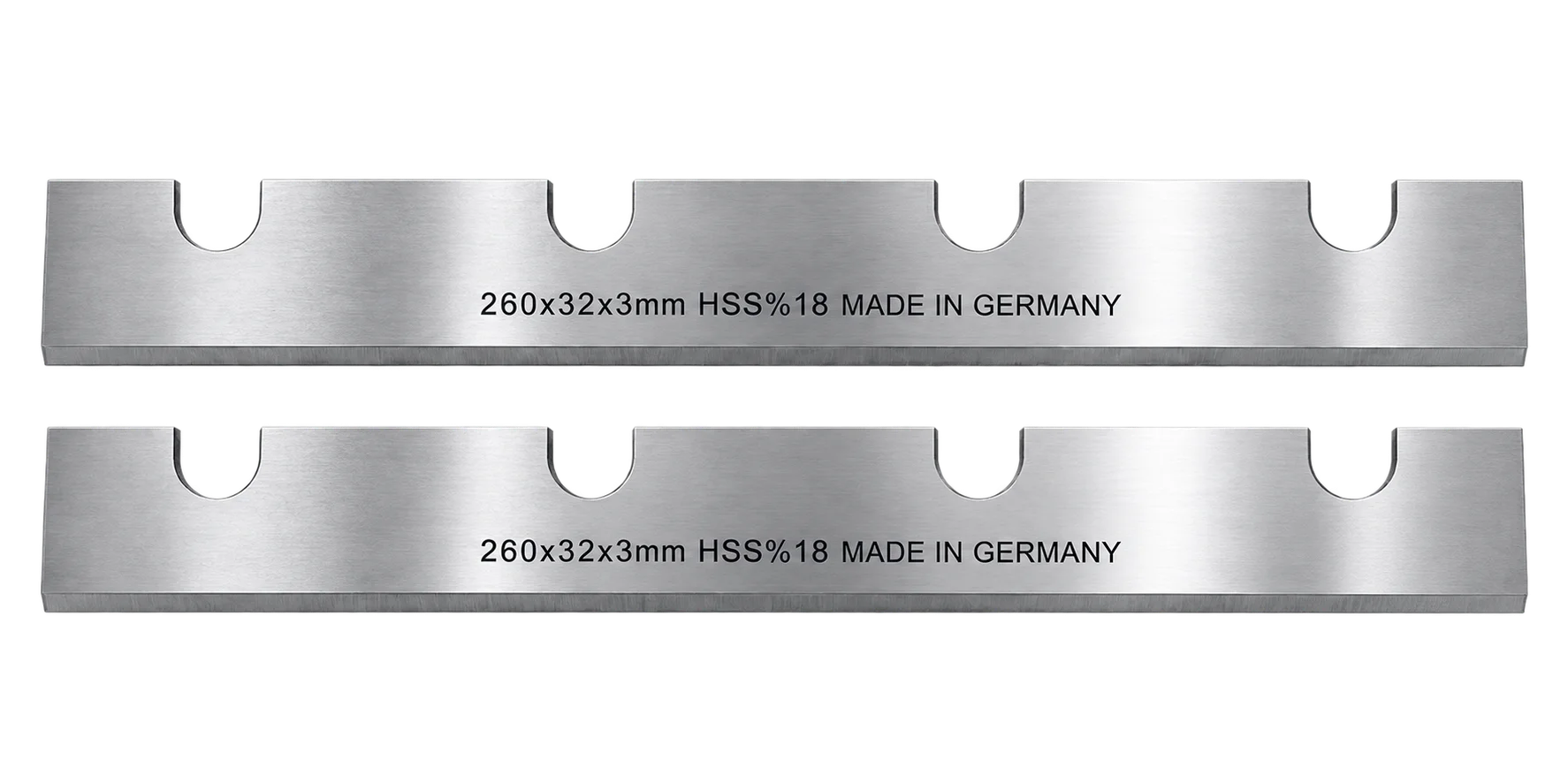 2x Hobelmesser passend für Haffner H1 260x32x3 mm mit Einstellnut